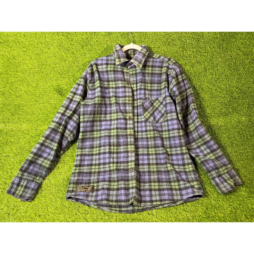 The Vermont Flannel Co. Plaid Flannel Shirt Long Sleeve Button Up Mens Large